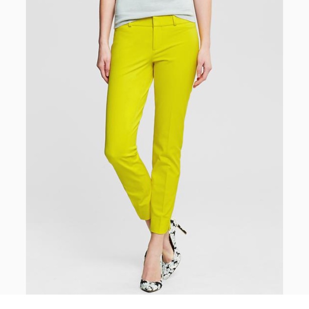 Banana Republic Neon Yellow Sloan Pants